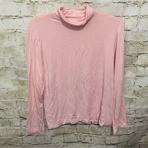 Chicos Light Pink Soft Long Sleeve Turtleneck Top